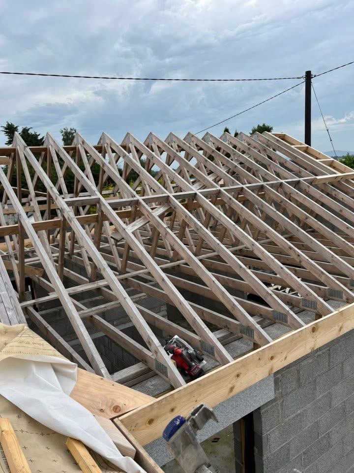 Roof membrane installation work