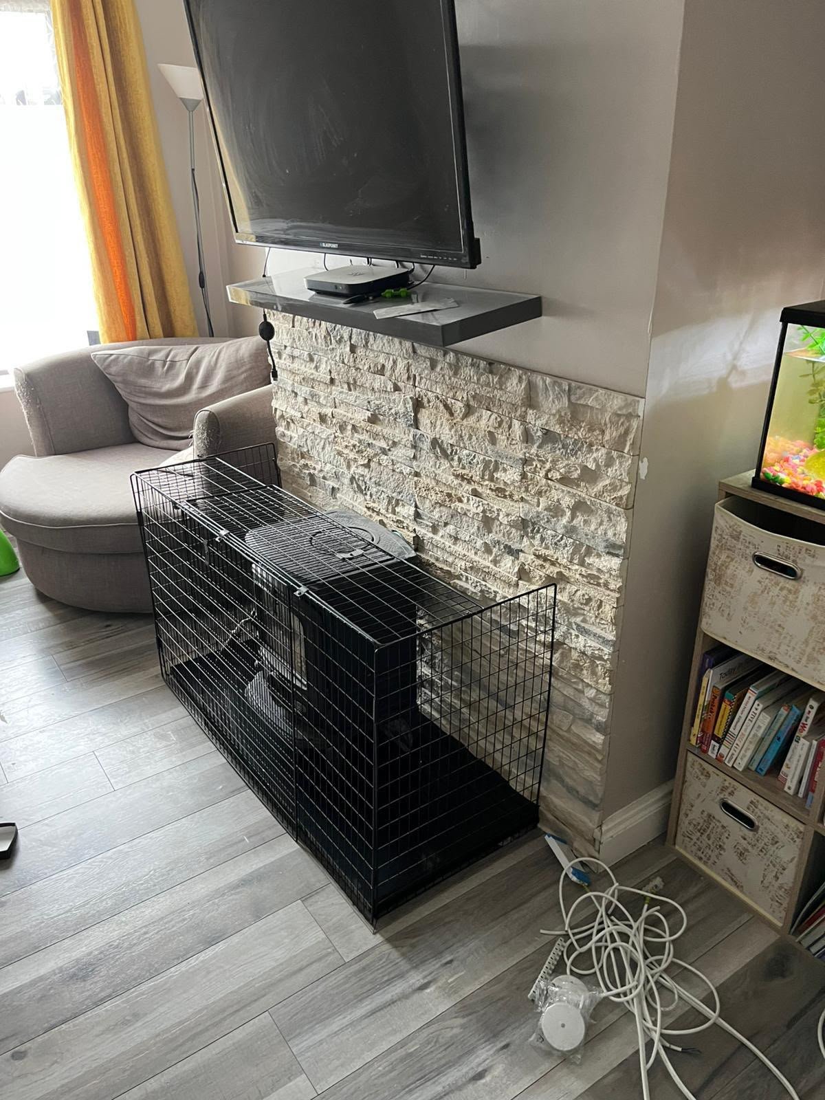 Tile layout and wall finish detail