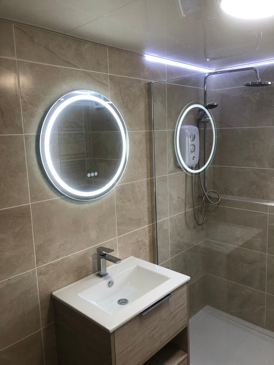 bathroom with backlight