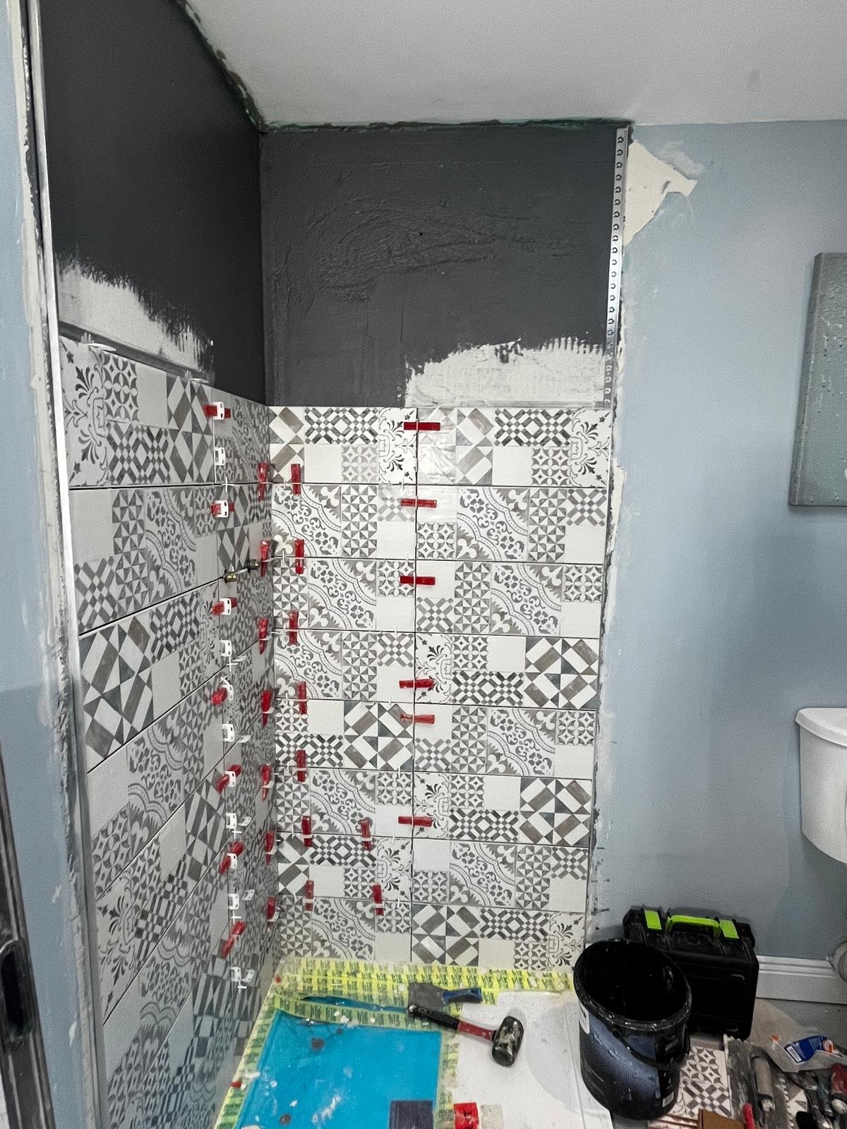 Bathroom tiling