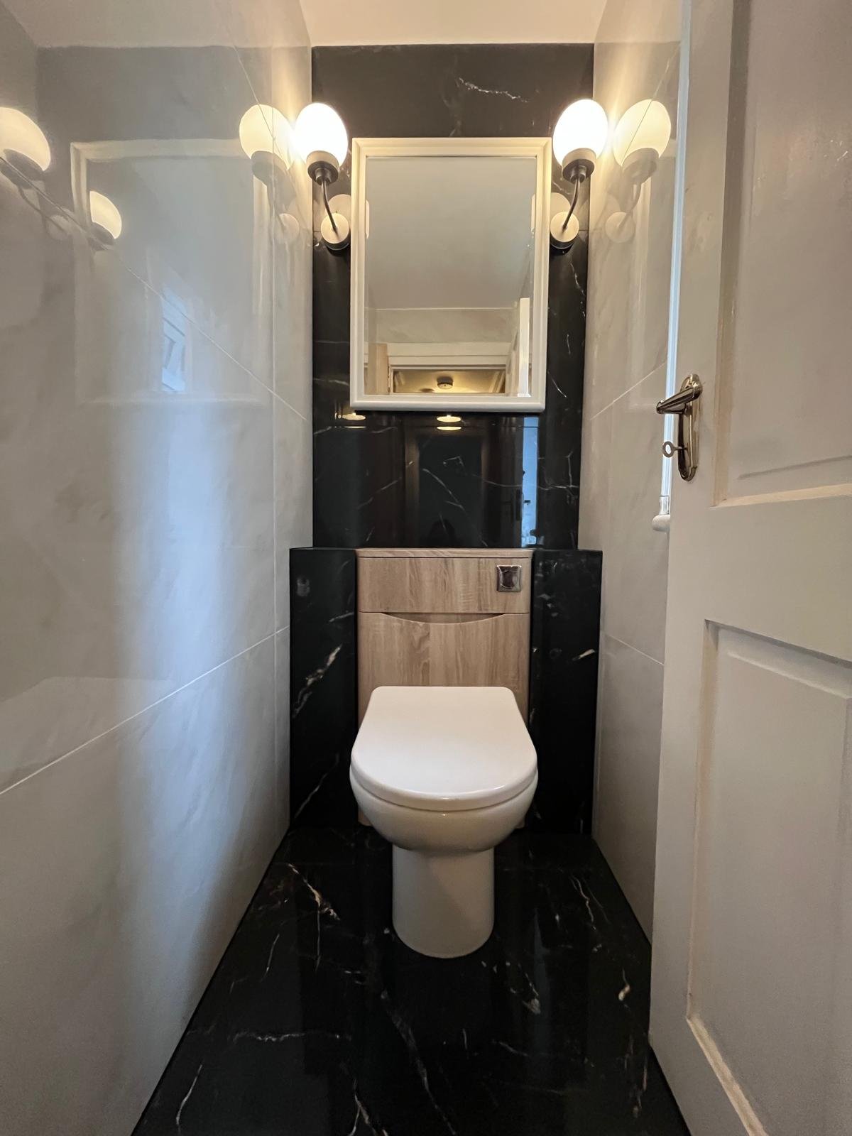 Toilet renovation after finishing